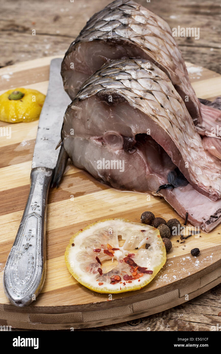 gebackene Fische Stockfoto