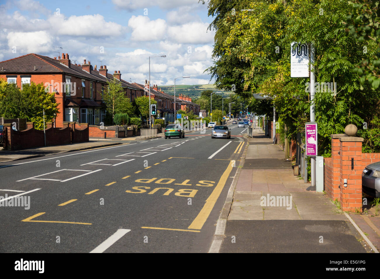 A58 Bolton Straße in Bury, Lancashire Stockfoto