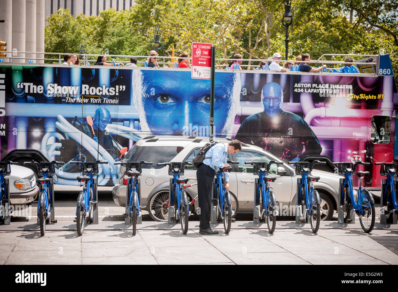 Citi-Bike-docking-Station in New York Stockfoto