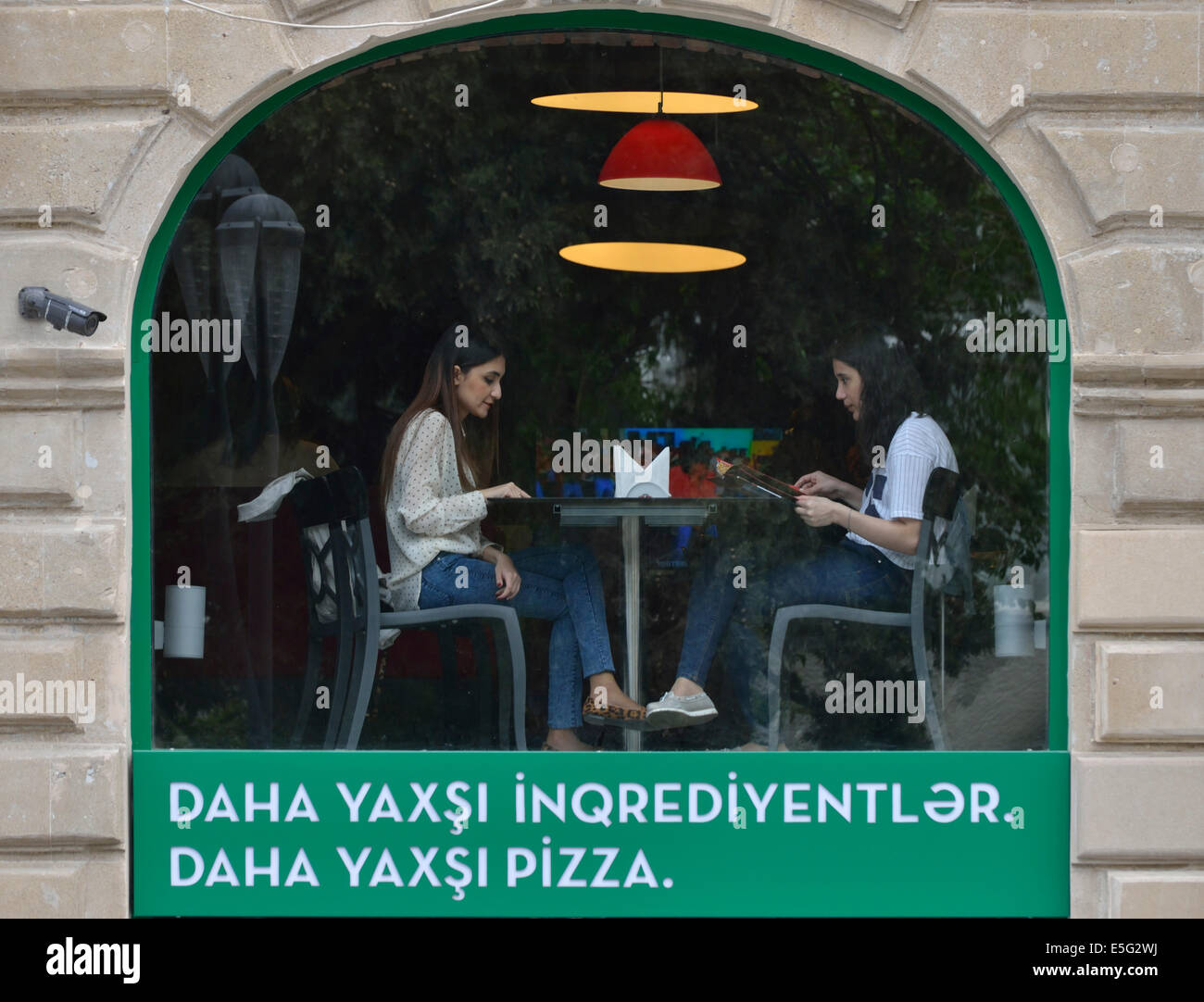 Pizza-Restaurant, Baku, Aserbaidschan Stockfoto