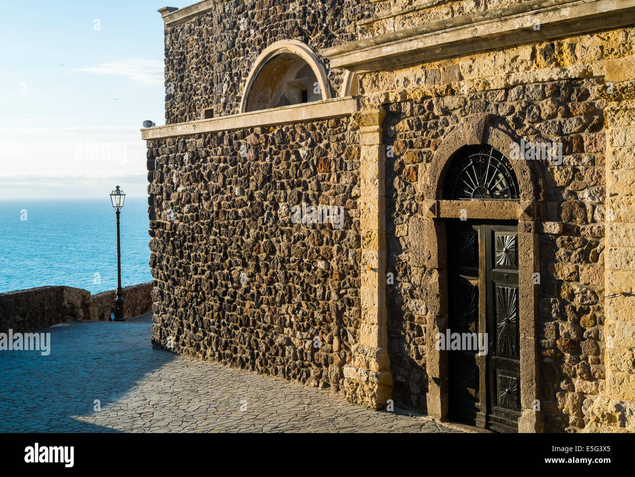 Sant Antonio abate Kirche in Festung Castelsardo, Sardinien, Italien Stockfoto