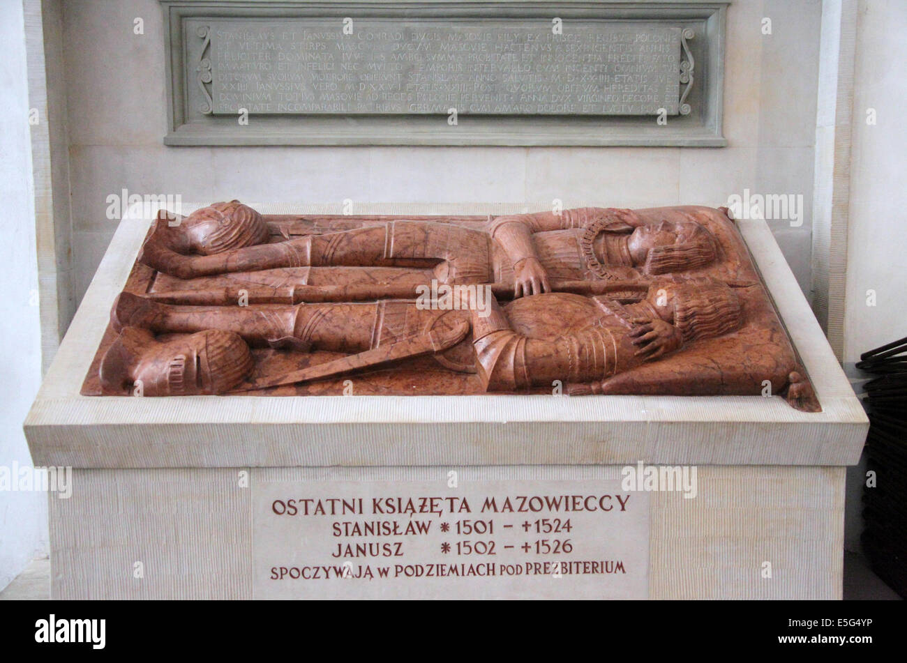 Liegerad Marmor Herzöge in der Kathedrale des Heiligen Johannes in Warschau Stockfoto