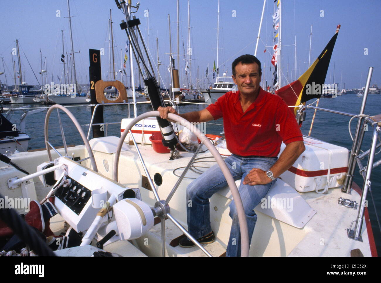 GOSPORT, ENGLAND-WHITBREAD 1985-COTE D ' OR SKIPPER: ERIC TABARLY (FRA) FOTO: JONATHAN EASTLAND / AJAX Stockfoto