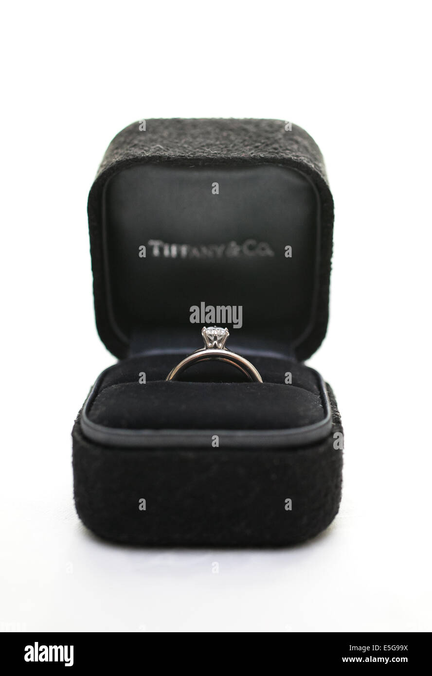 Ehering von Tiffany & Co. Stockfoto