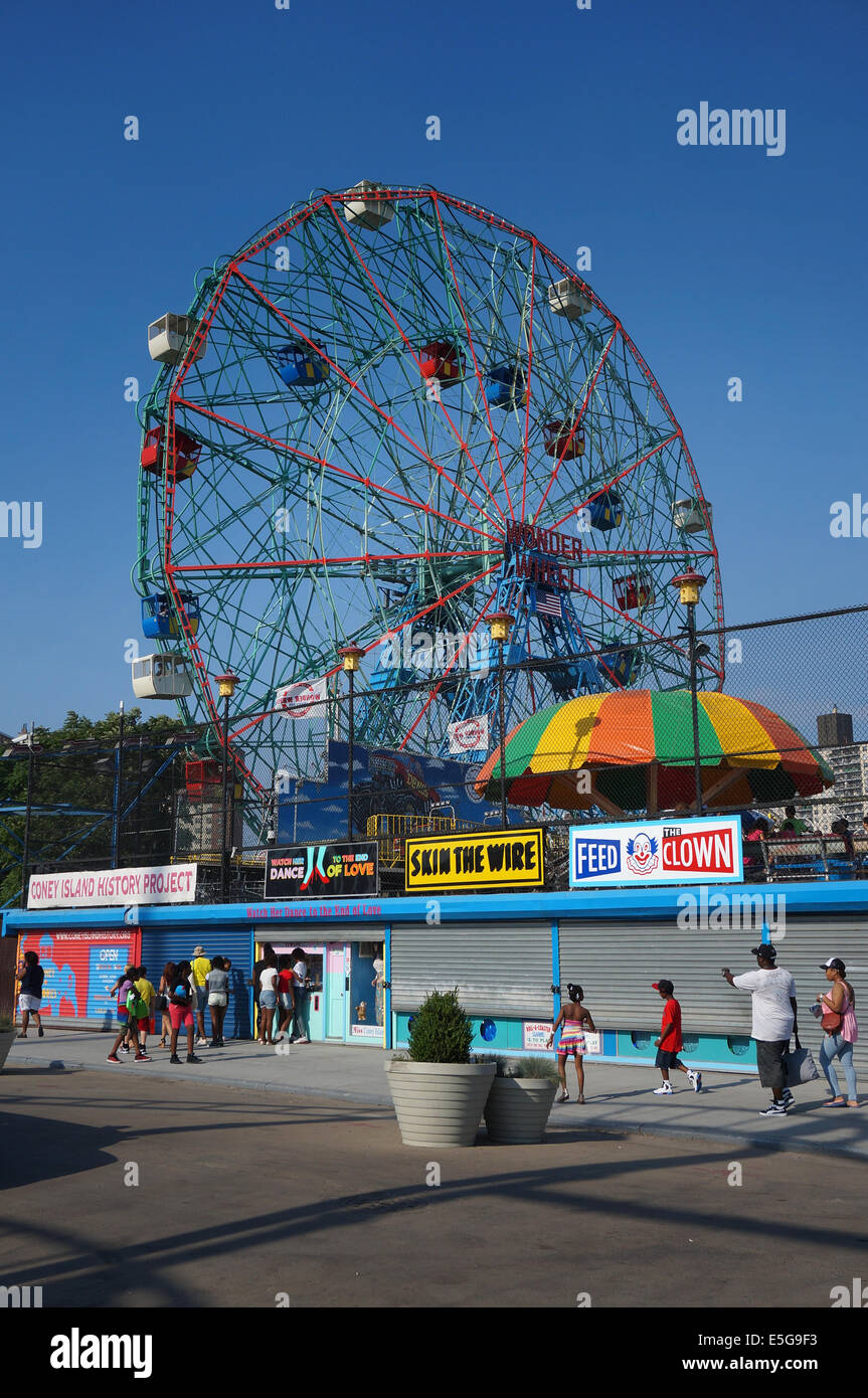 Wonder Wheel auf Coney Island Stockfoto
