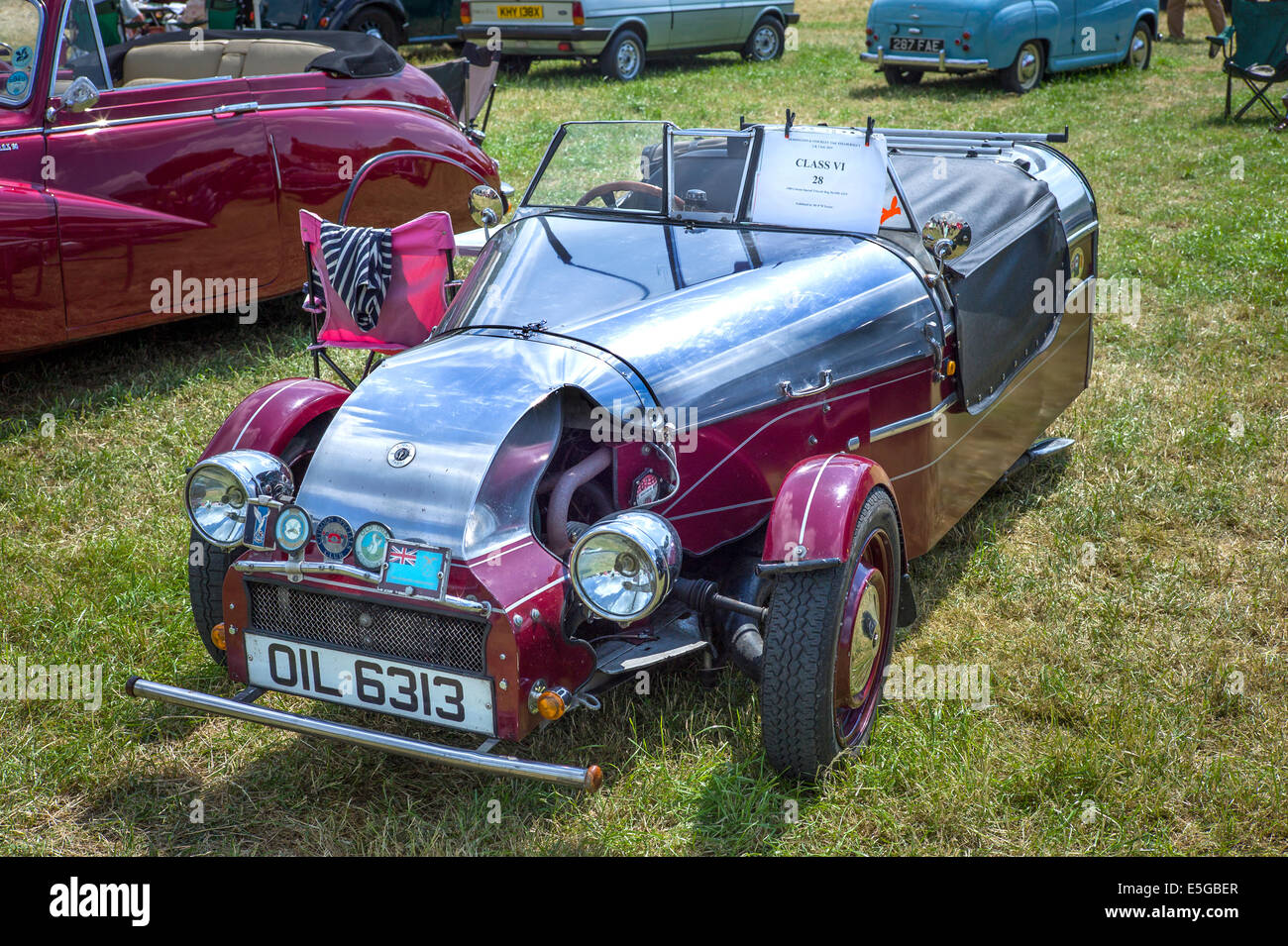 Ungewöhnliche Brumax spezielle 3-Rad-Automobil auf einer öffentlichen Veranstaltung in UK Stockfoto