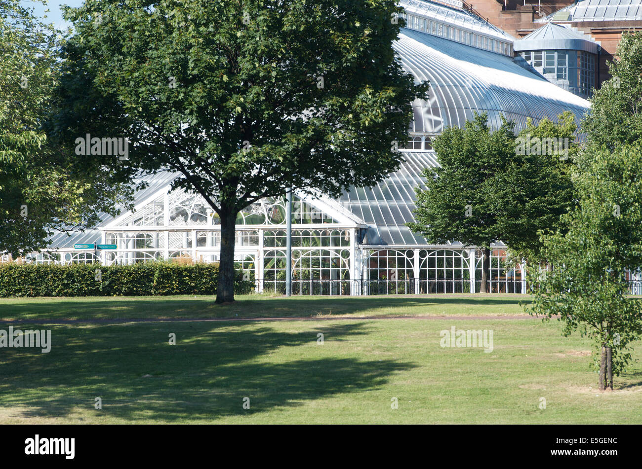 Peoples Palace und Wintergärten, Glasgow Green. Stockfoto