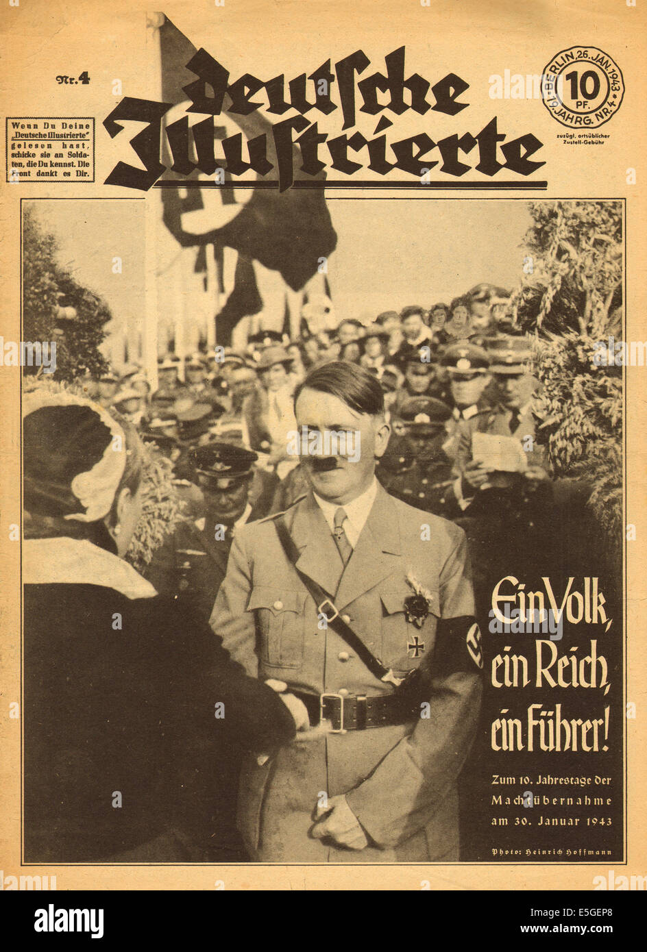 1943 die Deutsche Illustrierte Titelseite zeigt Adolf Hitler Stockfoto