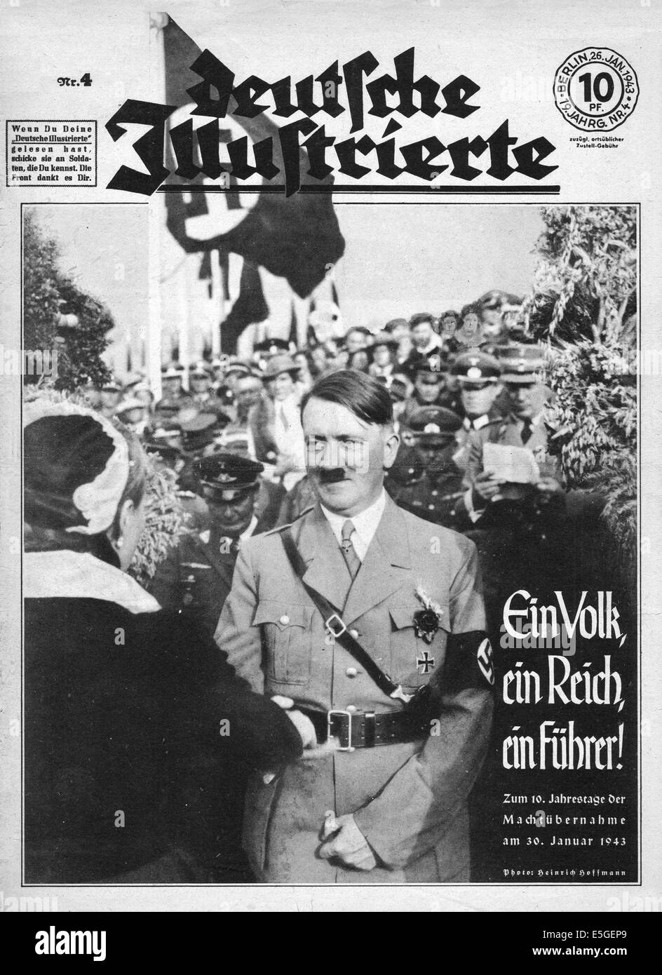 1943 die Deutsche Illustrierte Titelseite zeigt Adolf Hitler Stockfoto