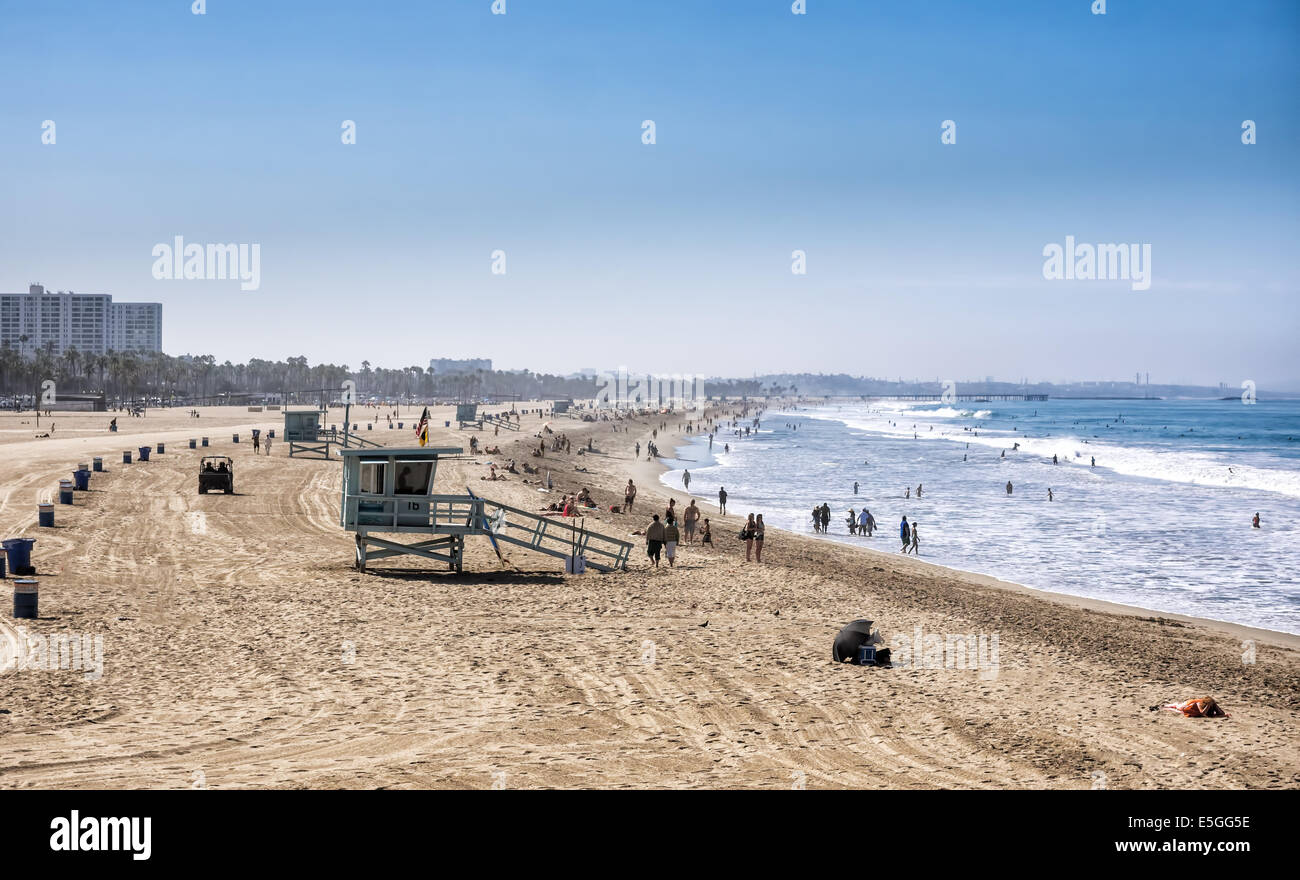 Strand von Santa Monica, Los Angeles, Kalifornien, USA Stockfoto