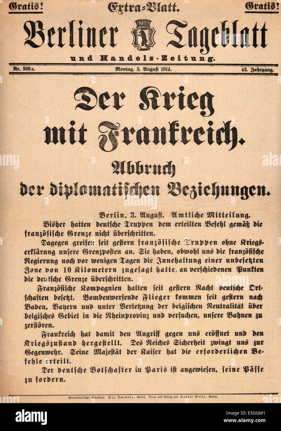 Berliner tagesblatt Fotos und Bildmaterial in hoher Auflösung Alamy