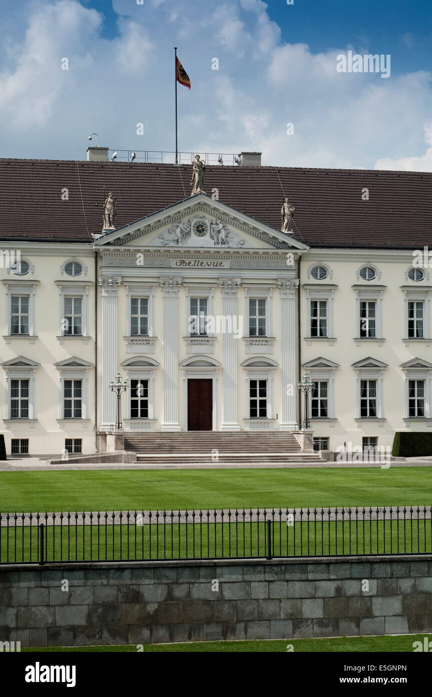 Deutschland, Berlin, Eintritt in das Schloss Bellevue, das Amt des Bundespräsidenten. Stockfoto