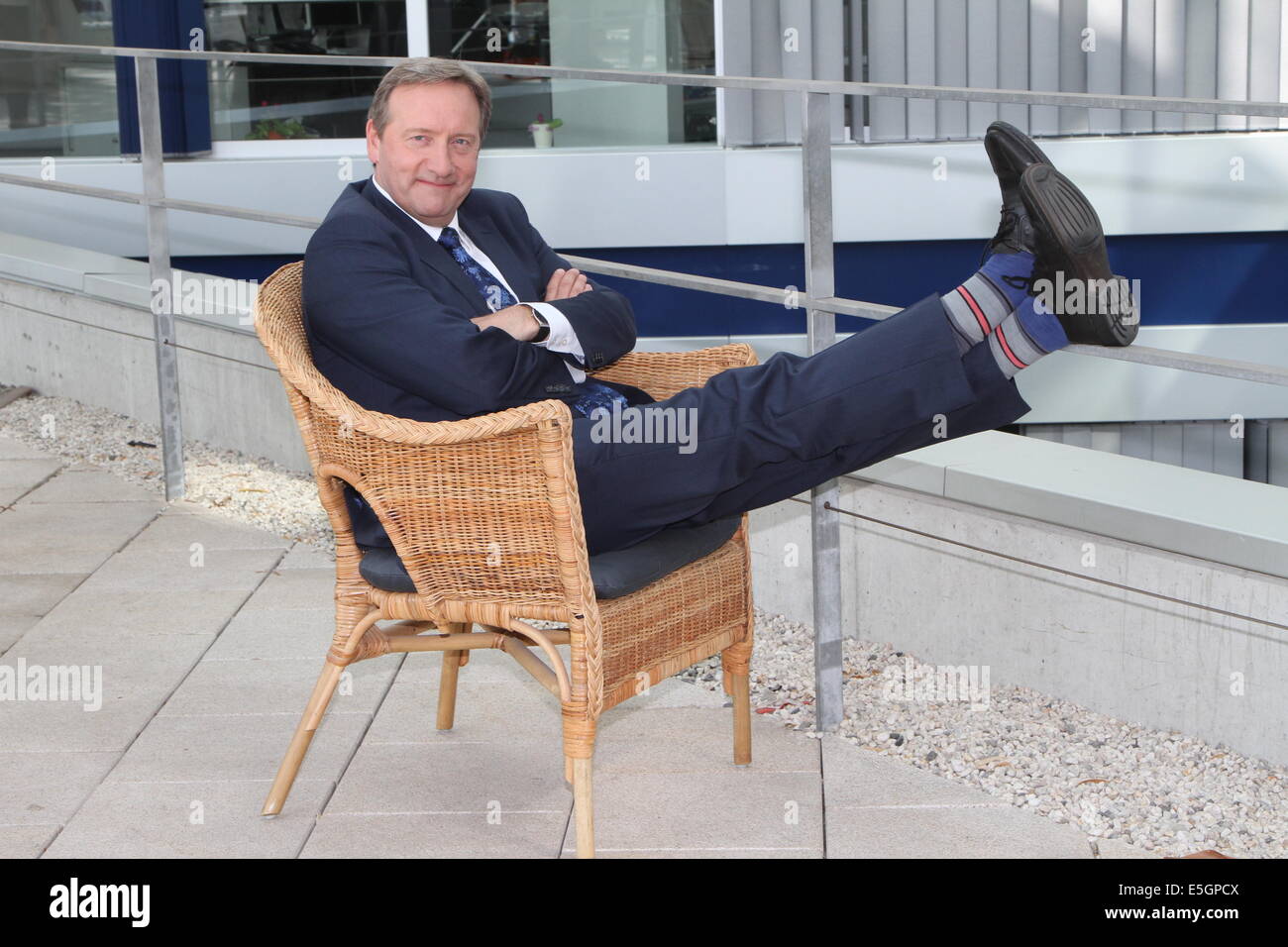 NEIL DUDGEON MIDSOMMER Morde HAMBURG PHOTOCALL HAMBURG Deutschland 31. Juli 2014 Stockfoto