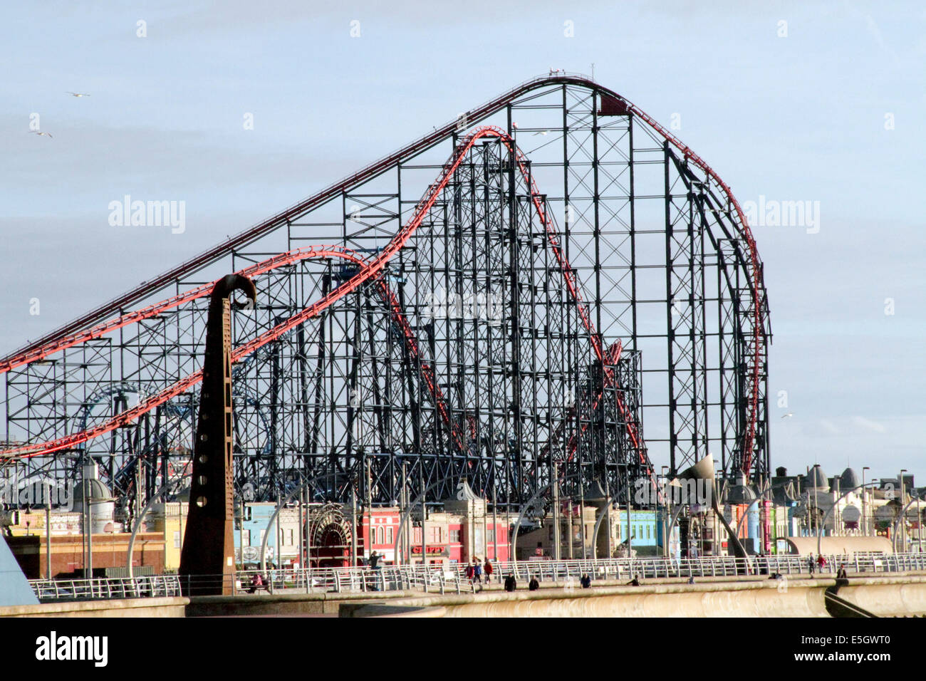 Die großen eine Achterbahn in Blackpool Pleasure beach Stockfoto