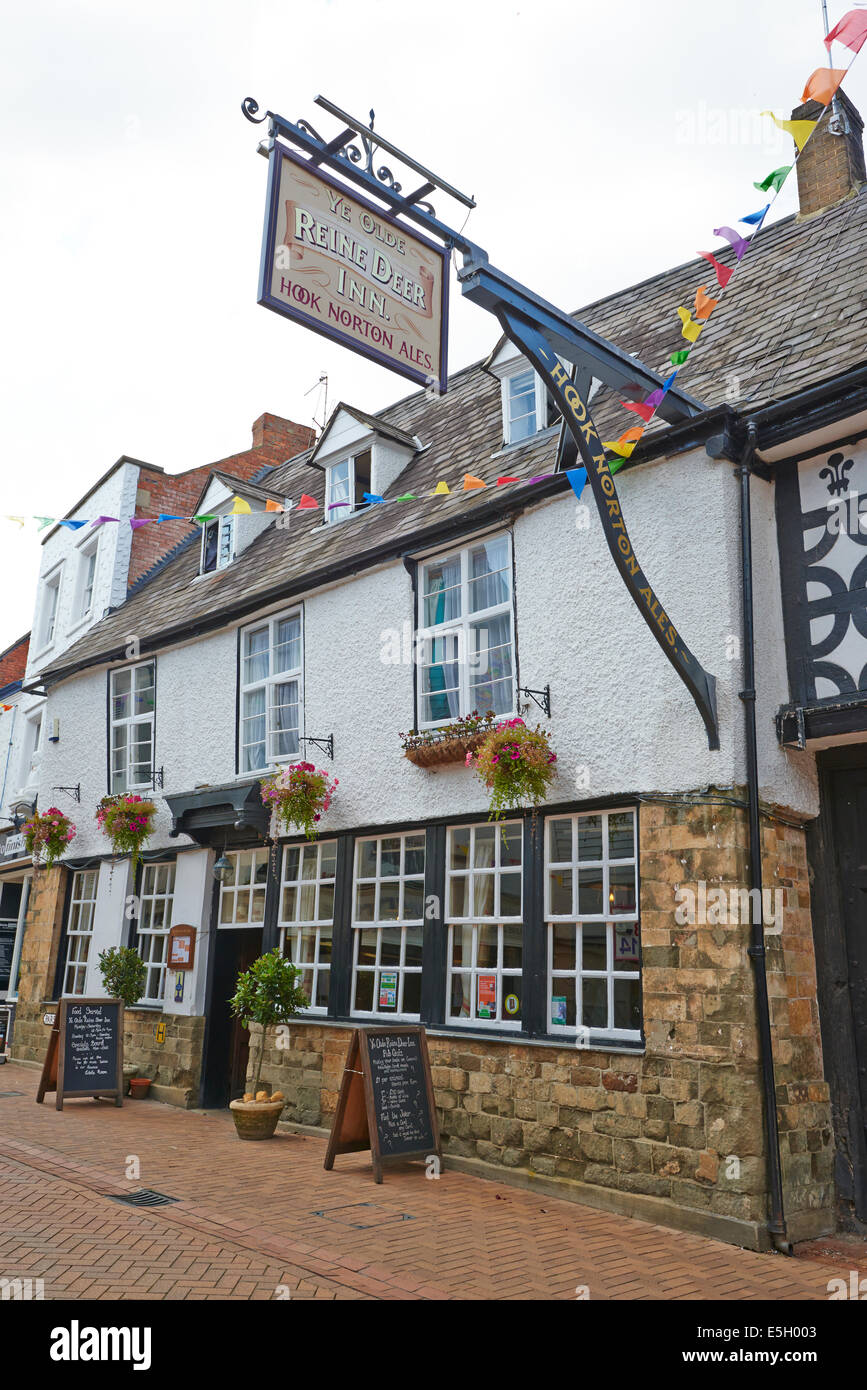 Ye Olde Reine Hirsch Inn Parson Straße Banbury Oxfordshire UK Stockfoto