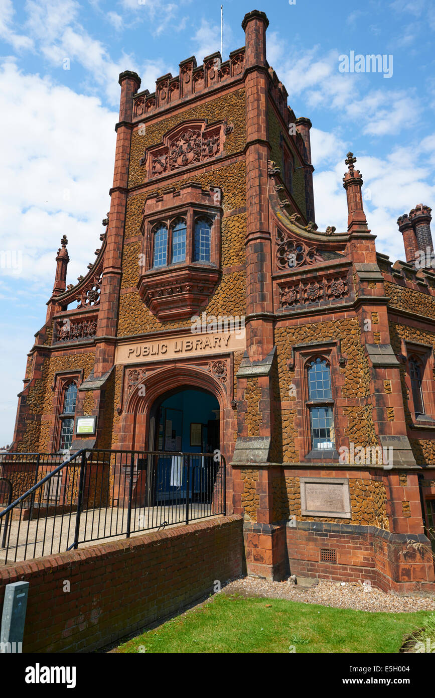 Die Stadtbibliothek finanziert und von Philanthrop Andrew Carnegie King's Lynn Norfolk UK eröffnet Stockfoto