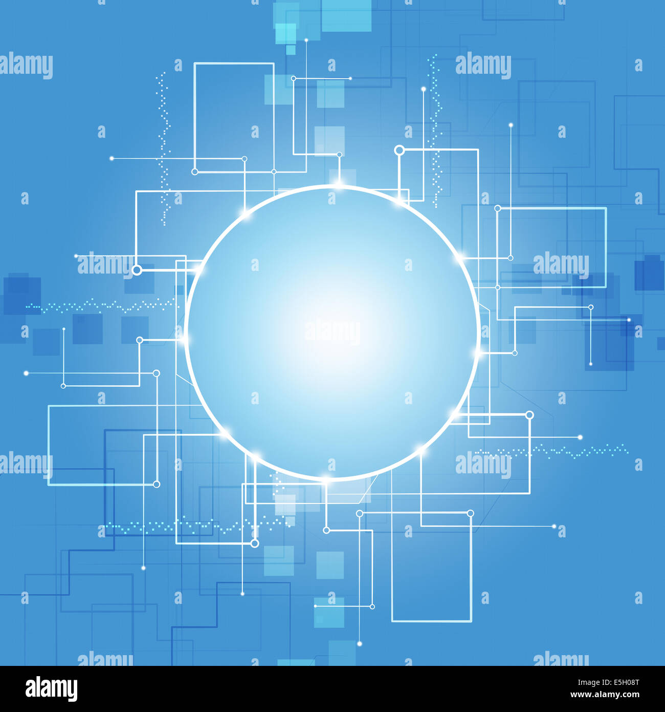 abstrakte Kommunikation Technologie Linien blau Business-Hintergrund Stockfoto