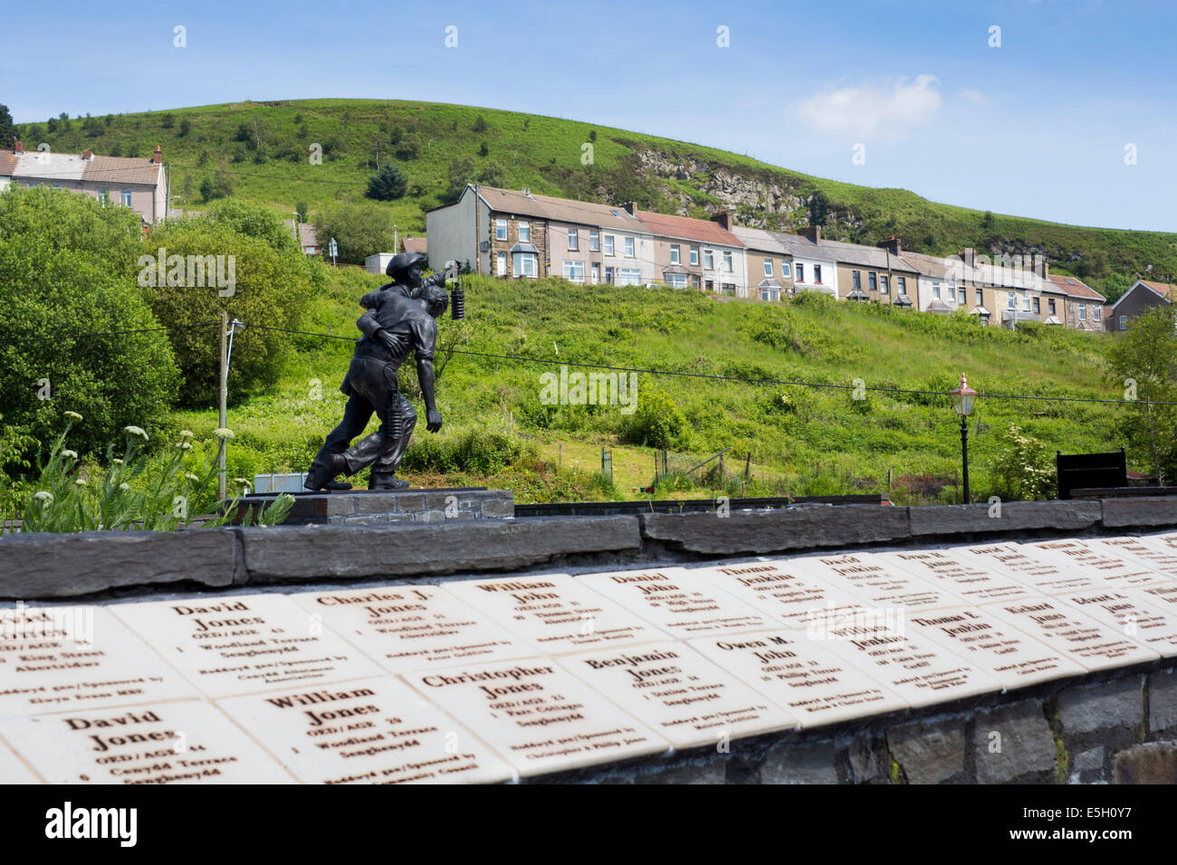 Welsh National Mining Memorial Senghenydd Aber Tal Caerphilly County South Wales UK Stockfoto