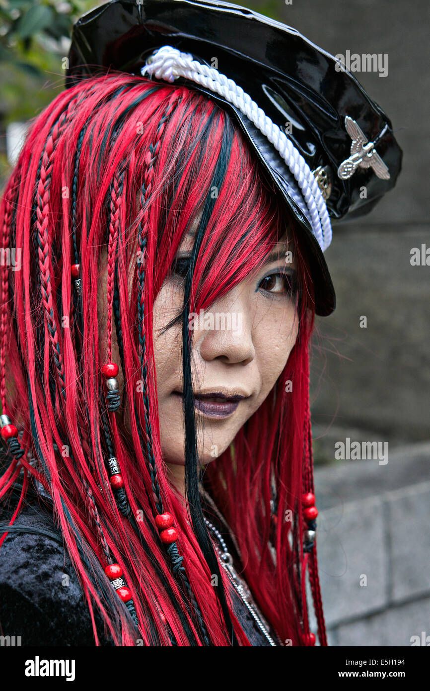 Rocker Kostüme im Bezirk Harajuku, Tokio, Japan. Stockfoto