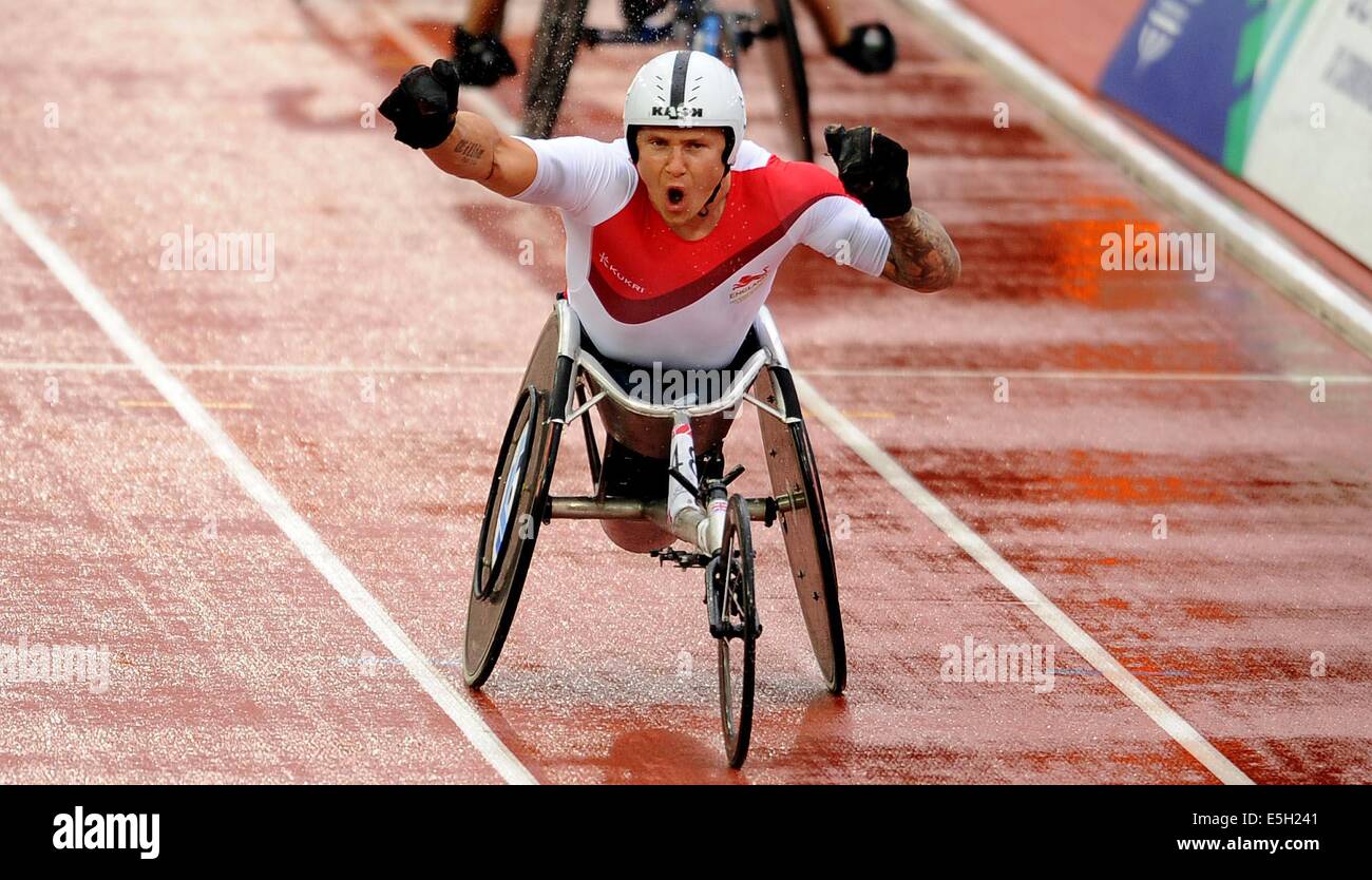 DAVID WEIR Männer PARA SPORT 15000 HAMPDEN PARK, GLASGOW Schottland 31. Juli 2014 Stockfoto