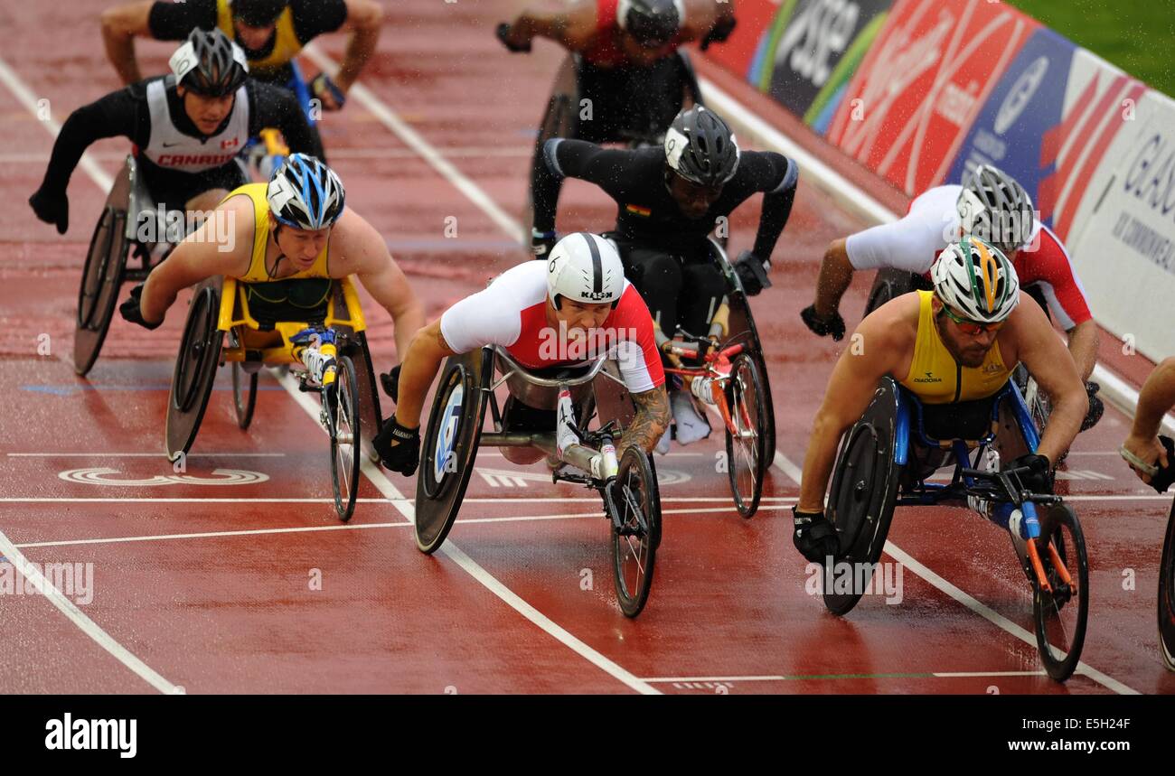 DAVID WEIR Männer PARA SPORT 15000 HAMPDEN PARK, GLASGOW Schottland 31. Juli 2014 Stockfoto