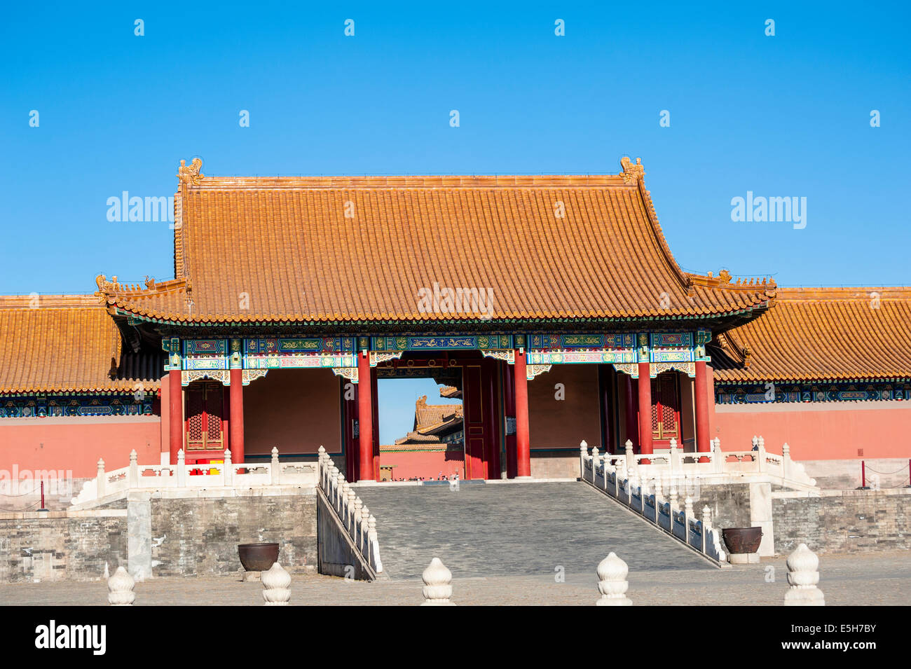 Verbotene Stadt Gate tower Stockfoto