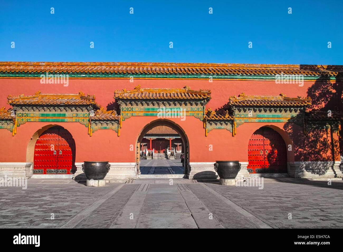 Verbotene Stadt Gate tower Stockfoto