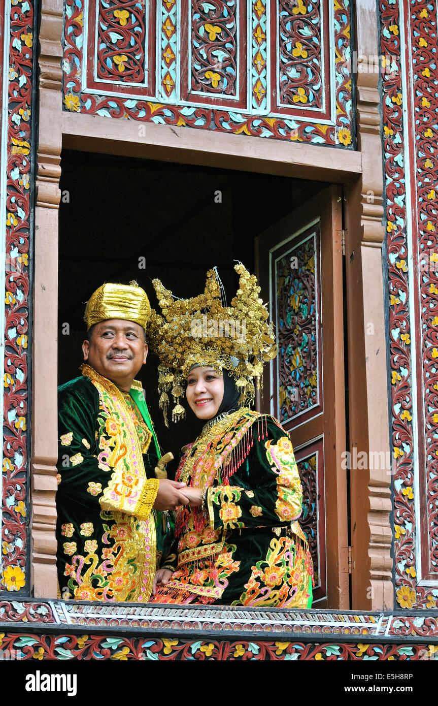Indonesien, Padang, West-Sumatra, Minangkabau Braut Stockfoto