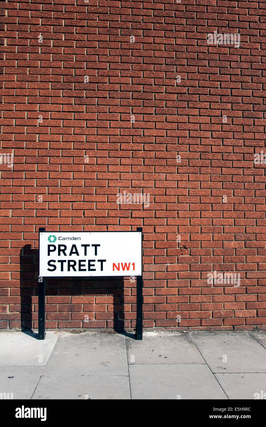 Pratt Street Straße Zeichen - Camden, London Stockfoto