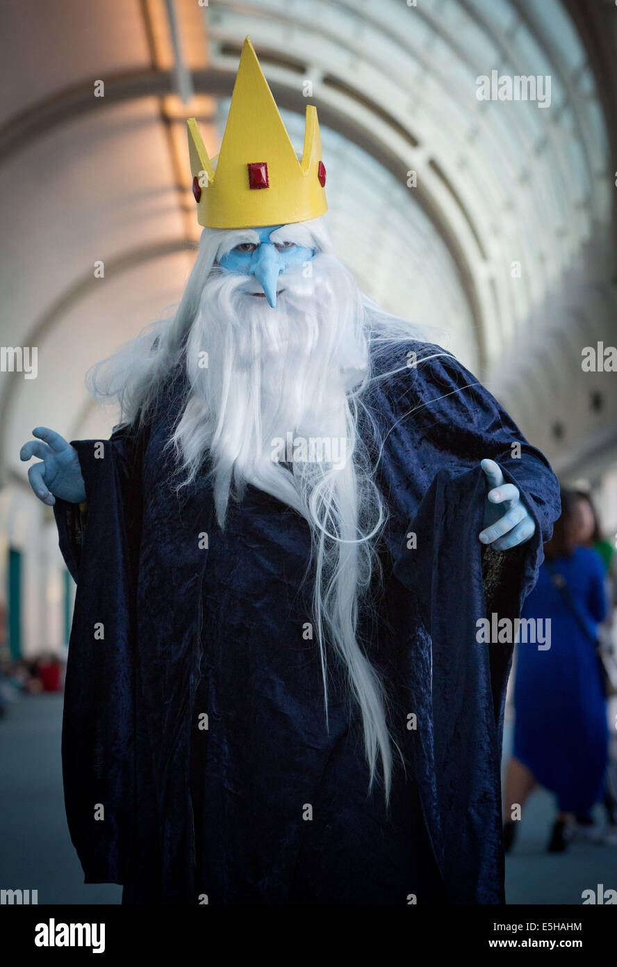 Cosplayer auf der Comic-Con, ein jährlich Ausstellung über Anime, Manga, Comics, Videospielen usw. im Juli 2014. Stockfoto