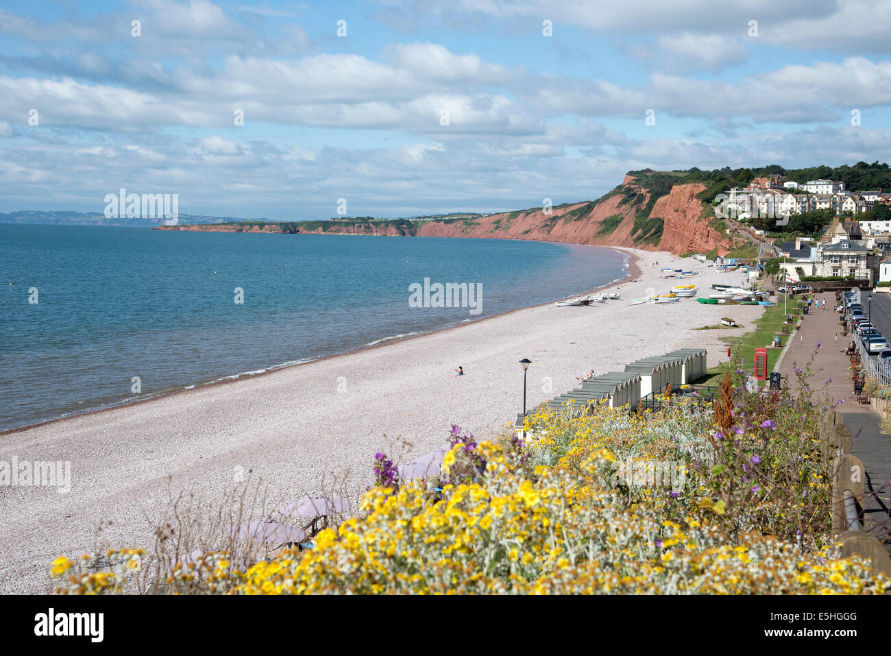 Budleigh Salterton ein Badeort und beliebte Ruhestand Stadt an der Jurassic Coast in East Devon England UK Stockfoto