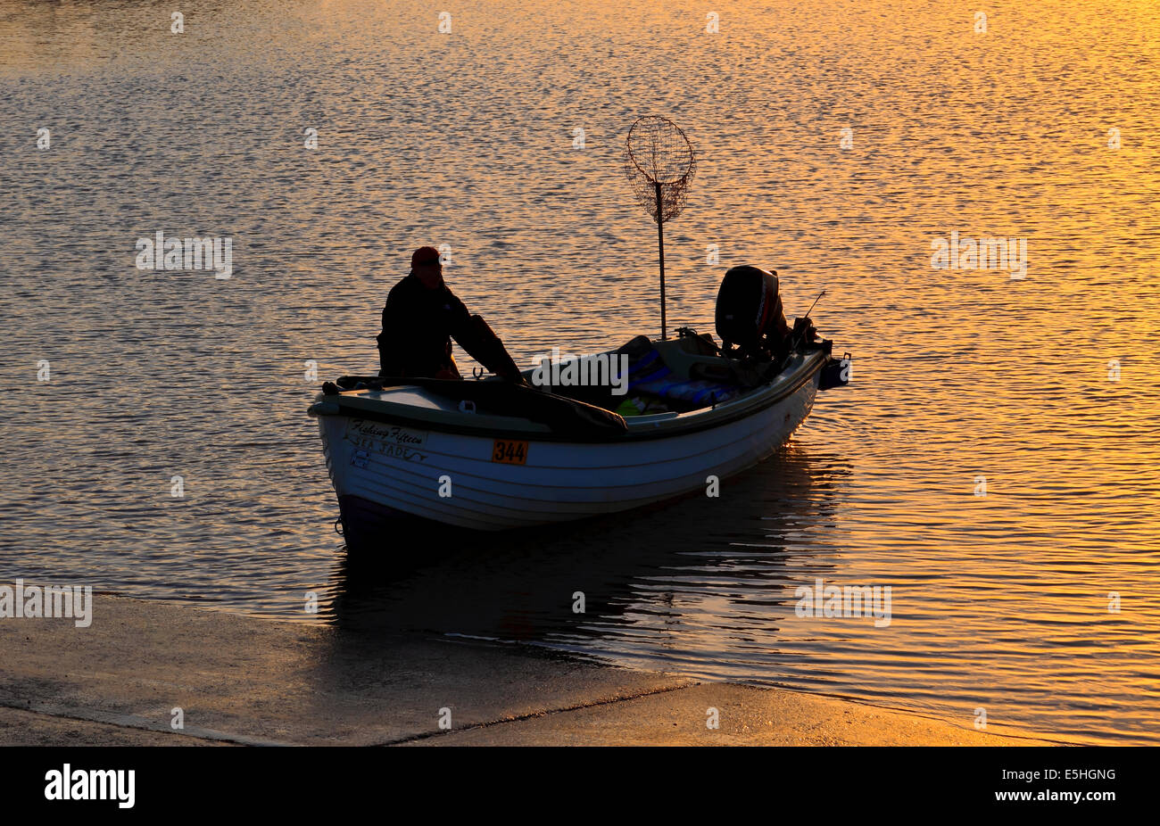 9549. zurückkehrenden Fischer, Herne Bay, Kent Stockfoto