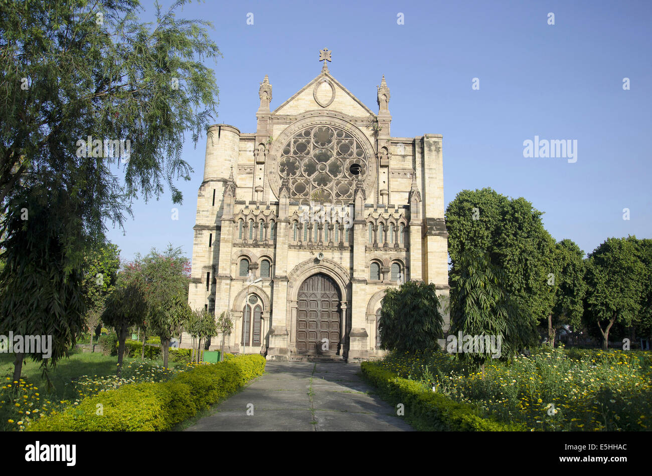 Alle Saint-Kathedrale, auch genannt als Patthar Girja, Allahabad, Uttar Pradesh, Indien Stockfoto