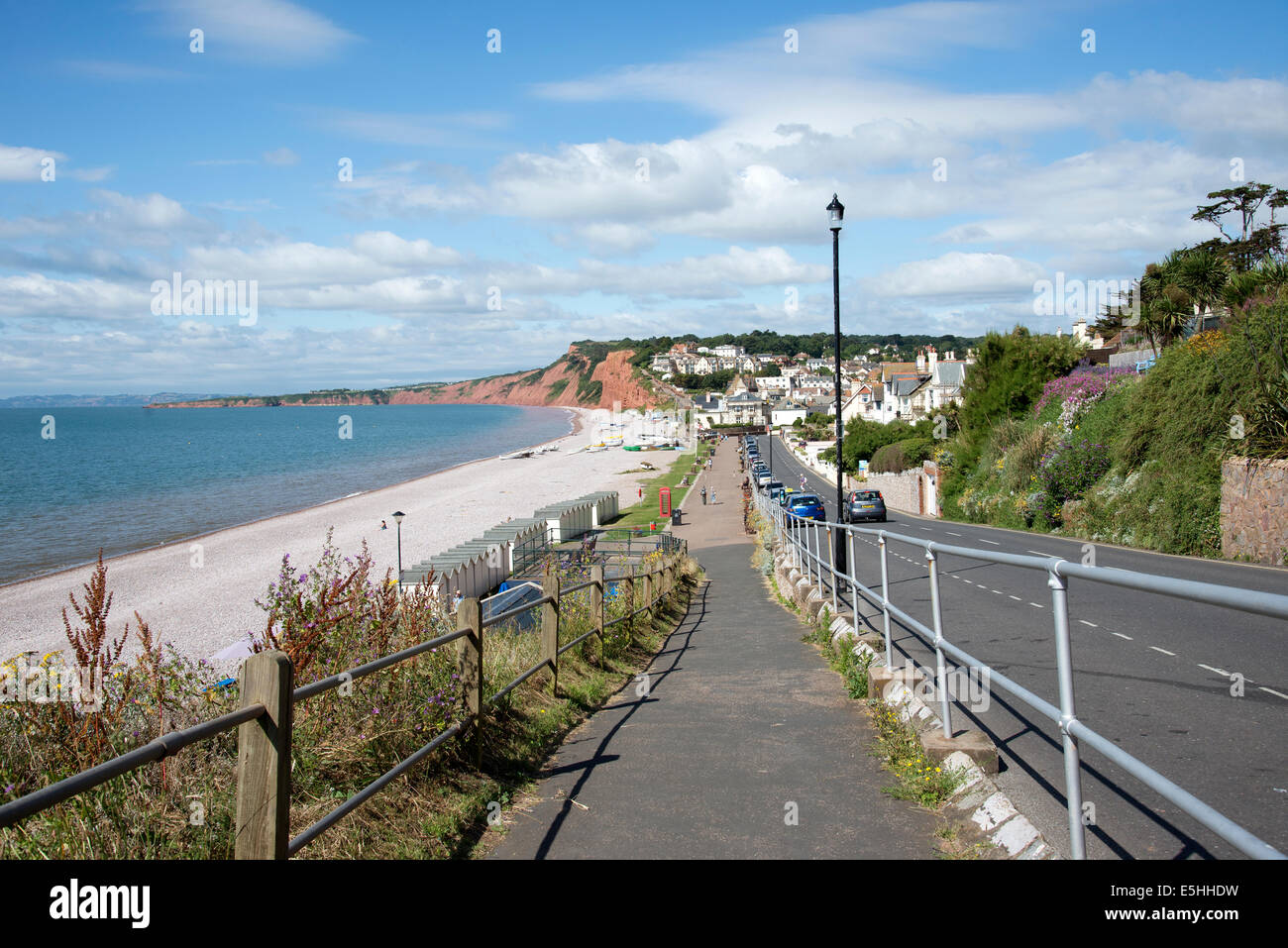 Budleigh Salterton ein Badeort und beliebte Ruhestand Stadt an der Jurassic Coast in East Devon England UK Stockfoto