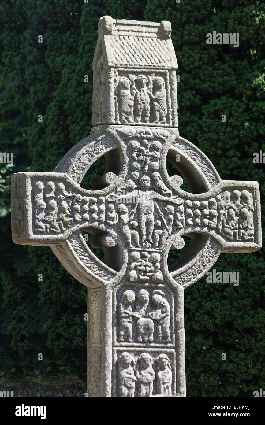 Irland, County Louth, Monasterboice, hohe Kreuz von Muiredach Stockfoto