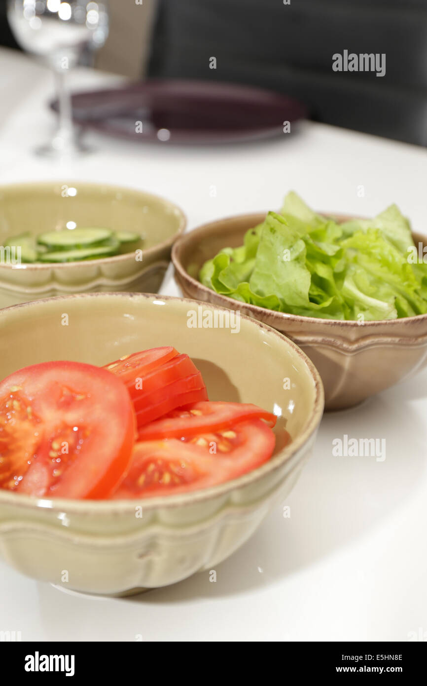 Den Tisch decken Stockfoto
