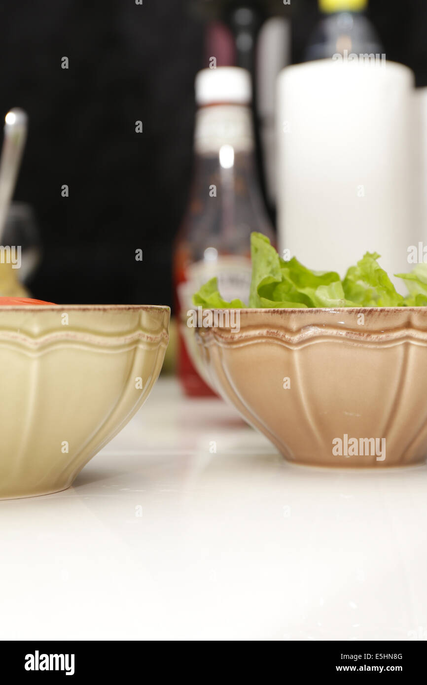 Den Tisch decken Stockfoto