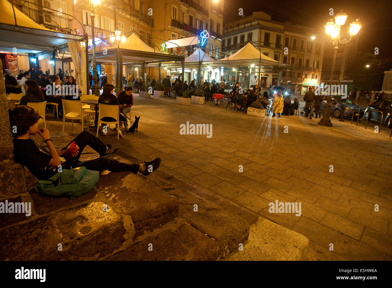 Cagliari ist die wichtigste und bevölkerungsreichste Stadt Sardiniens, der Regional- und Provoncial Kapital und politische Zentrum. Stockfoto