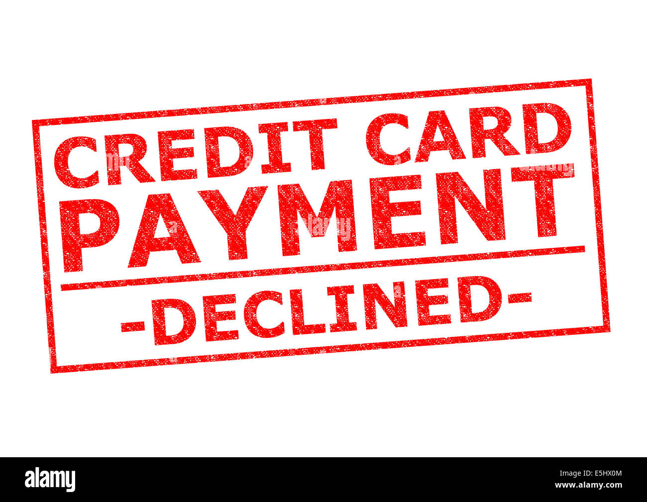 credit card declined stockfotos und bilder kaufen  alamy
