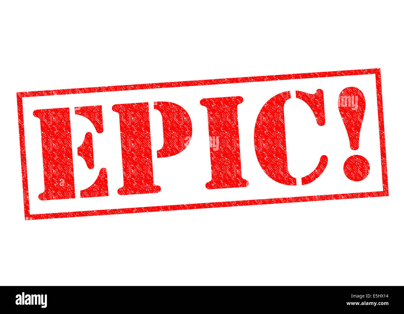 EPOS! roter Stempel auf einem weißen Hintergrund. Stockfoto