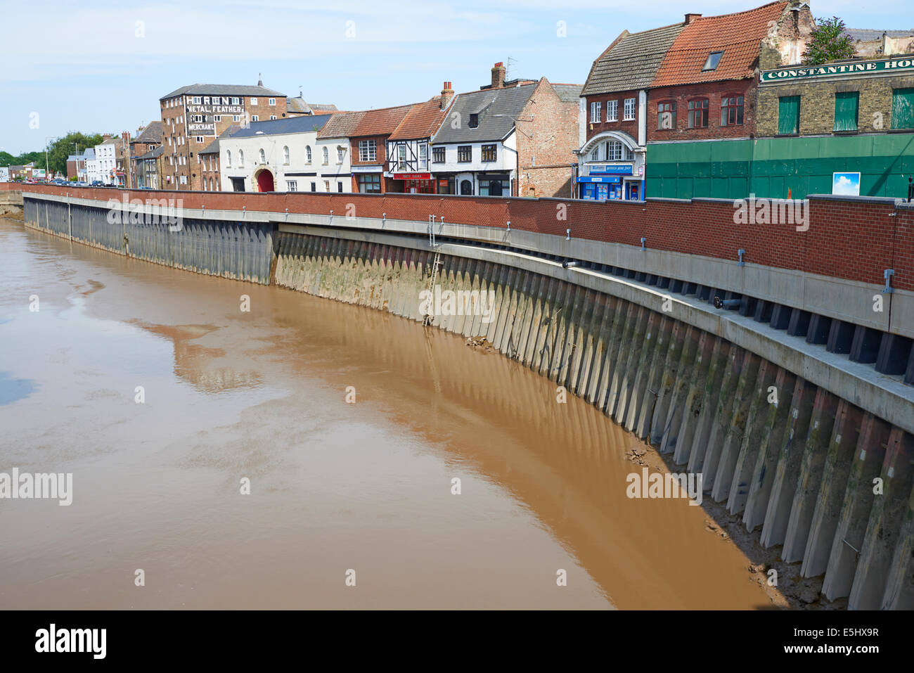 Nene-Fluss von Stadtbrücke Wisbech Fenland Cambridgeshire UK Stockfoto