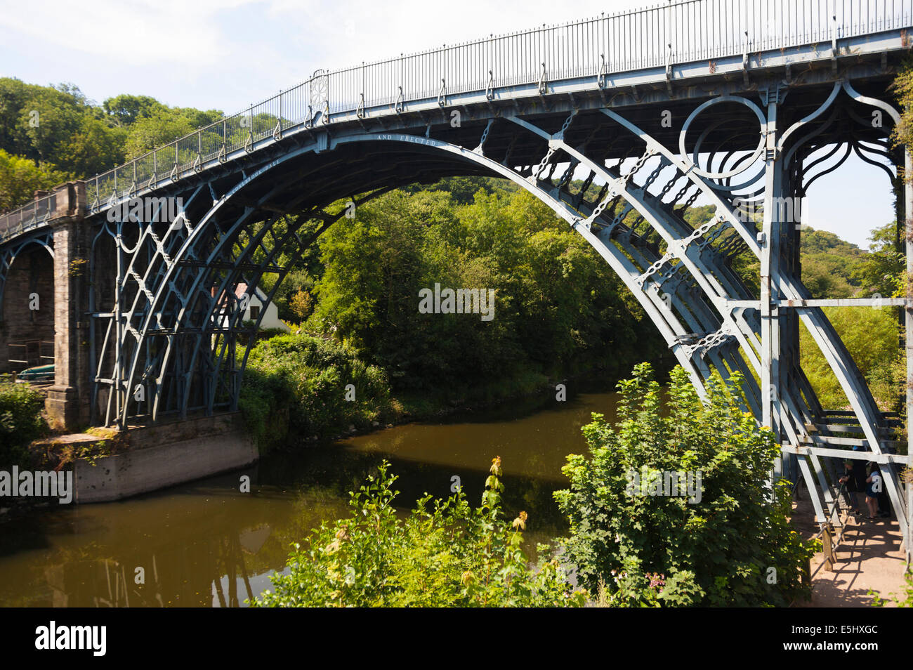 Die Eisen-Brücke über den Severn Gorge in Ironbridge, Shropshire, UK Stockfoto