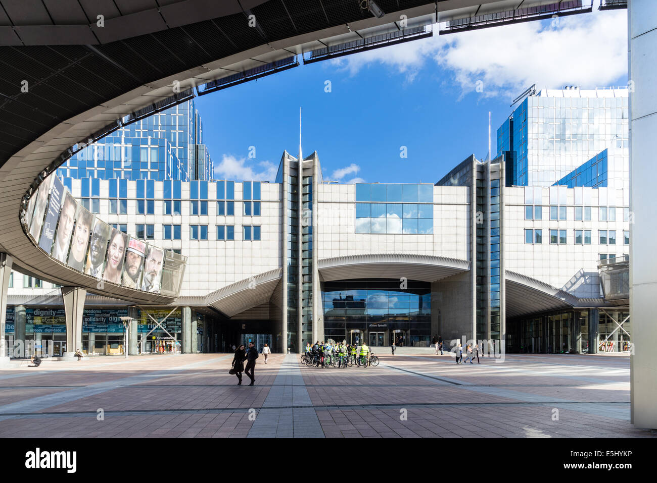 Gebäude des Europäischen Parlaments in Brüssel Stockfoto