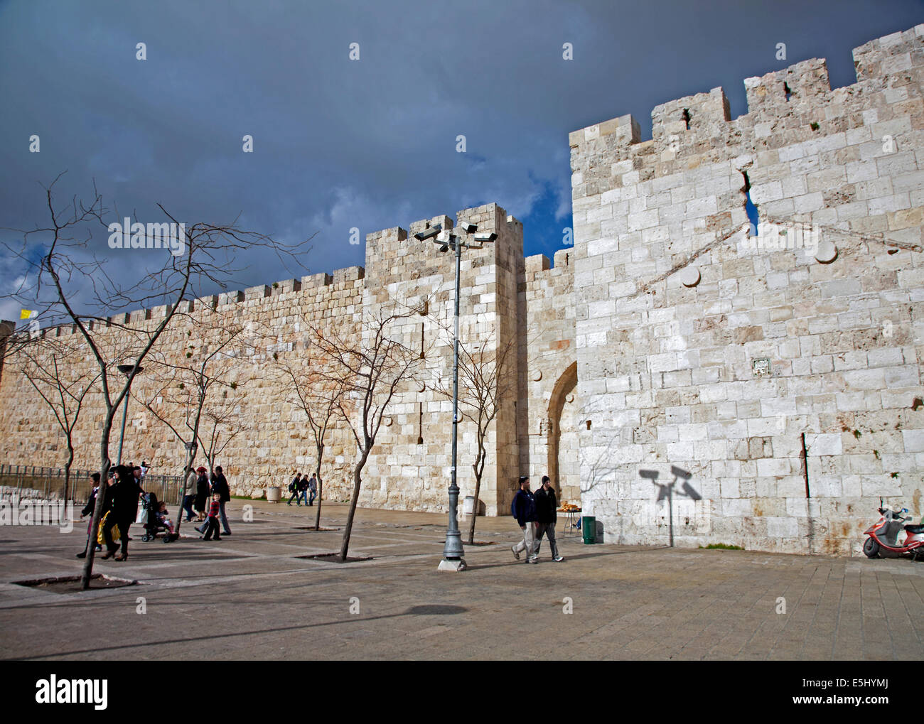 Die alte Stadtmauer, Jerusalem, Israel Stockfoto