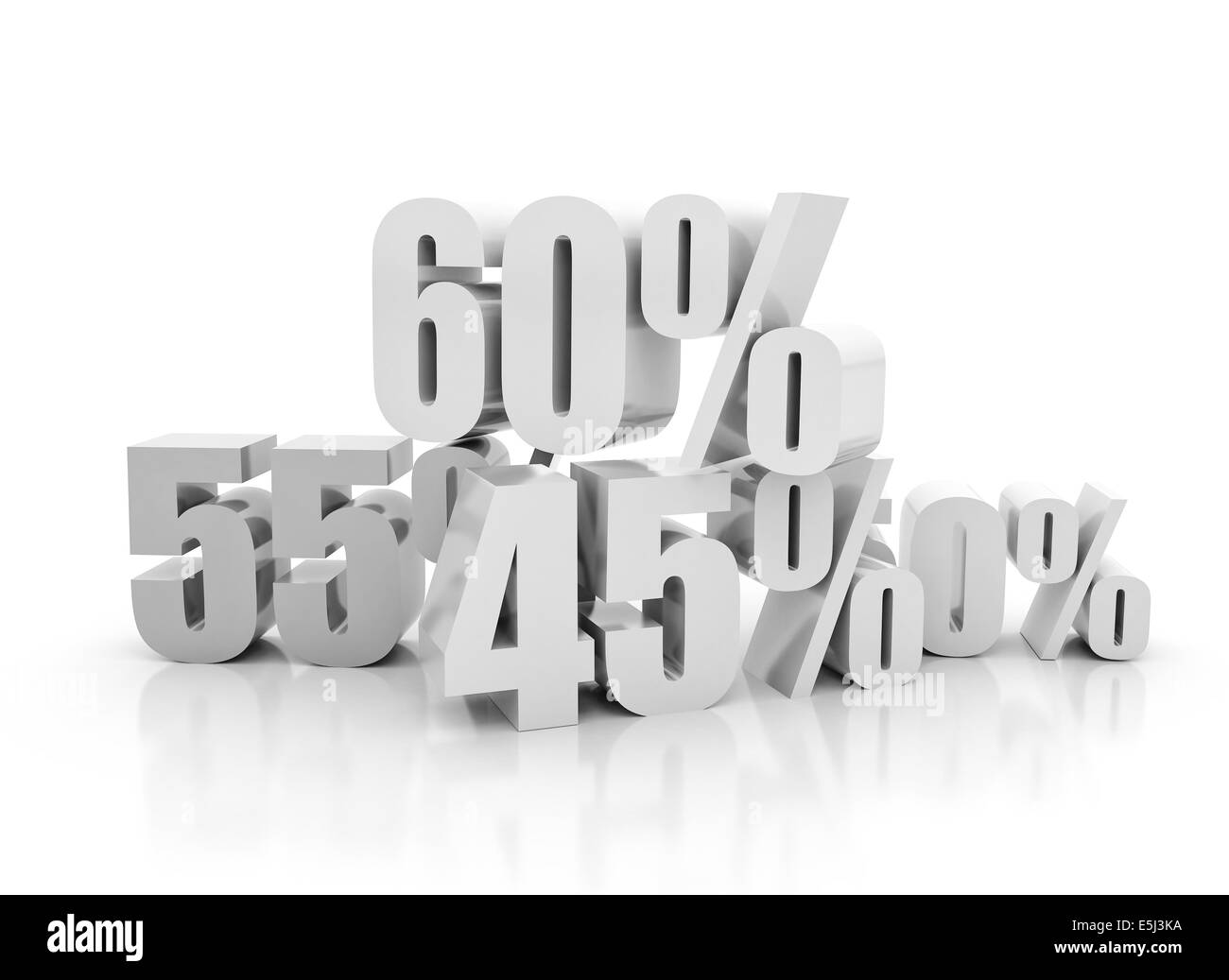 Prozentsatz Zeichen 3d - Big sale Stockfoto