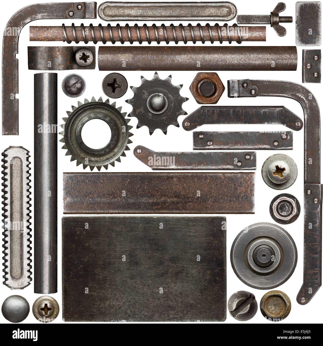 Dunkel und rostigen Metall Design-Elemente Stockfoto