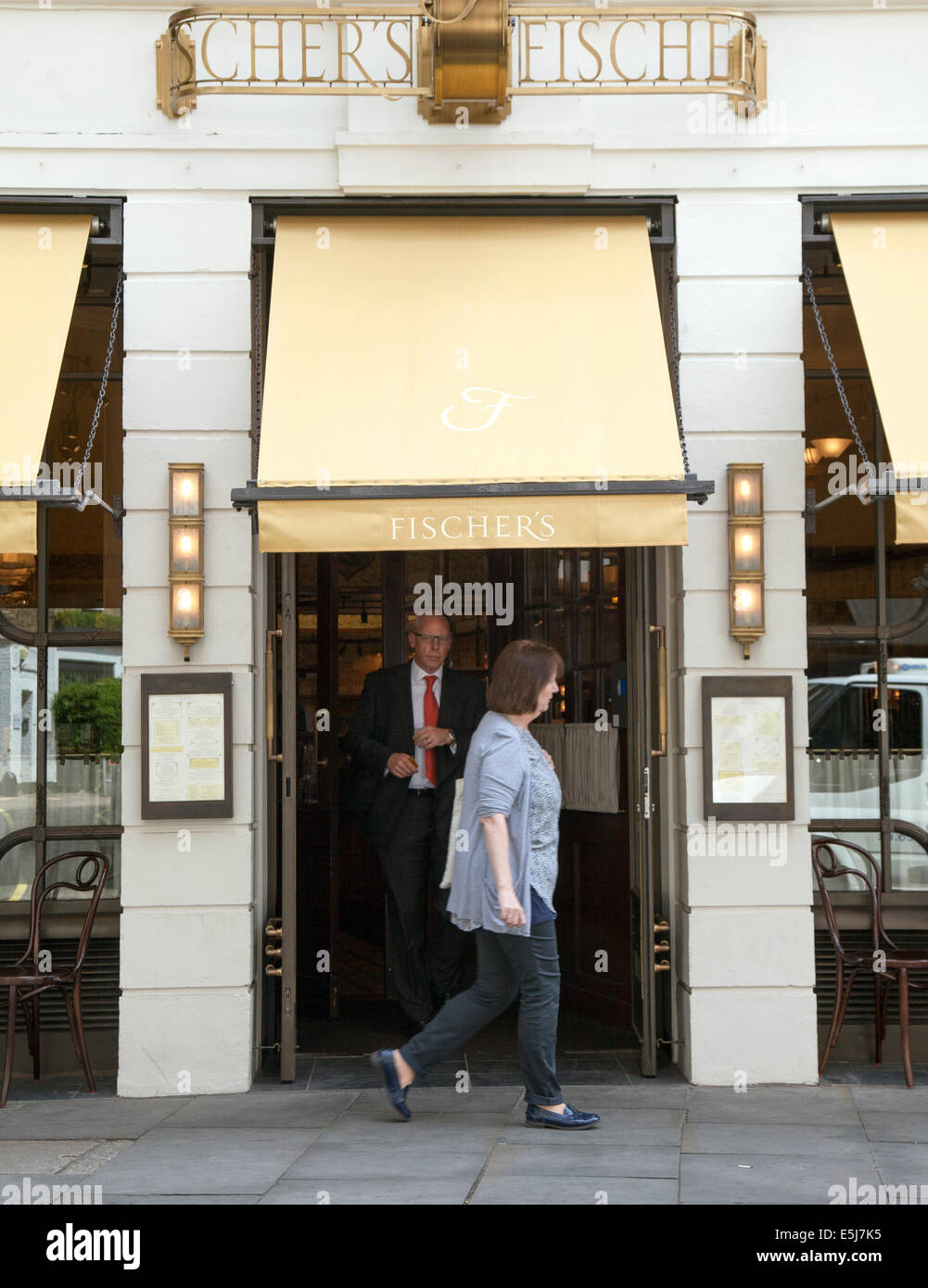 Fischers Restaurant im Wiener Stil, Marylebone High Street, London Stockfoto