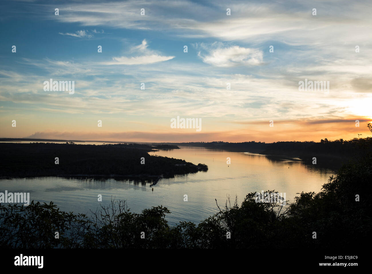 Lakes Entrance bei Sonnenuntergang Stockfoto