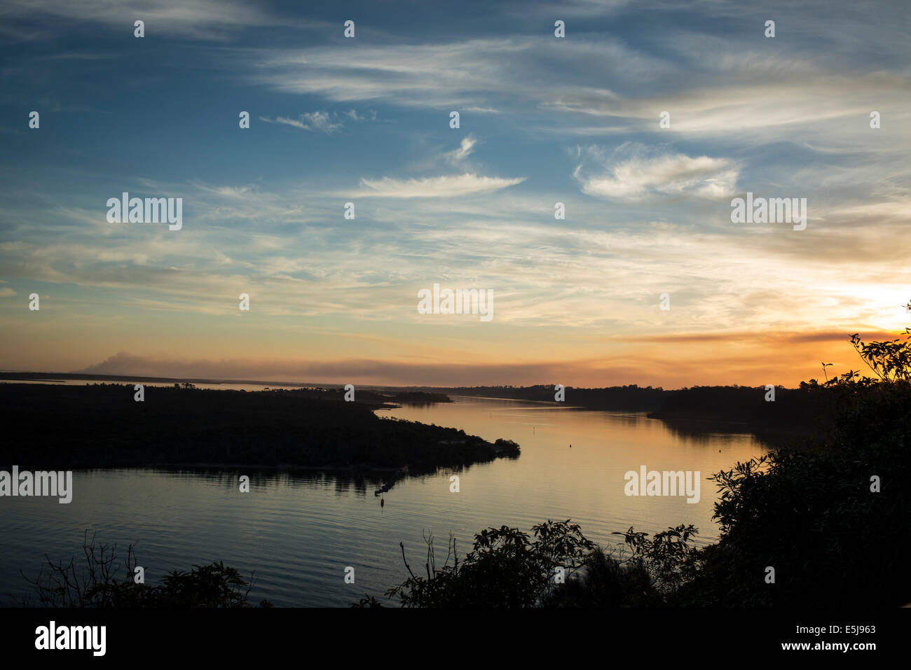 Lakes Entrance bei Sonnenuntergang Stockfoto