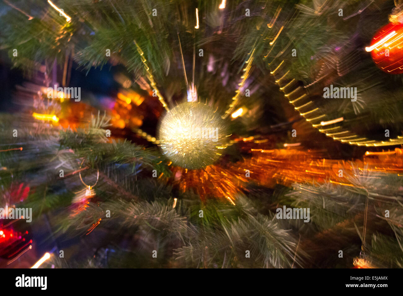Weihnachtsschmuck zoom burst Stockfoto